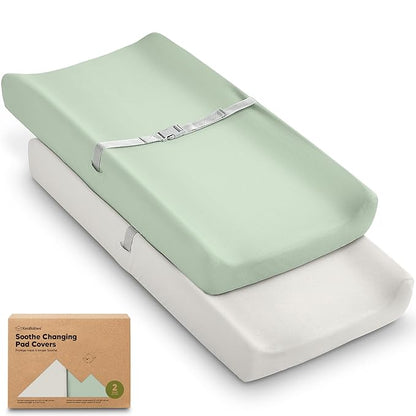 2-Pack Organic Changing Pad Covers by KeaBabies