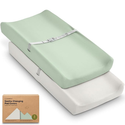 2-Pack Organic Changing Pad Covers by KeaBabies