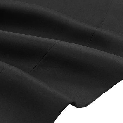 TWOPAGES Black Pinch Pleated Room Darkening Curtain 90 Inches Long, Solid - Image 5