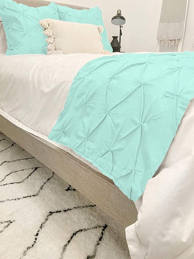 Bed Runner Set - 100% Pure Cotton 800 Thread Count - Luxury 1 Pinch Pleated Bed - Image 3