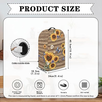 Sunflower Butterfly Coffee Machine Dust Cover Universal Design Compatible - Image 5