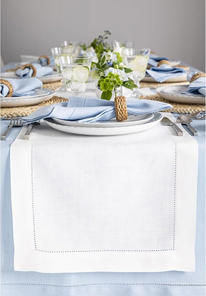 Solino Home Linen White Table Runner 120 Inches Long by SolinoHome
