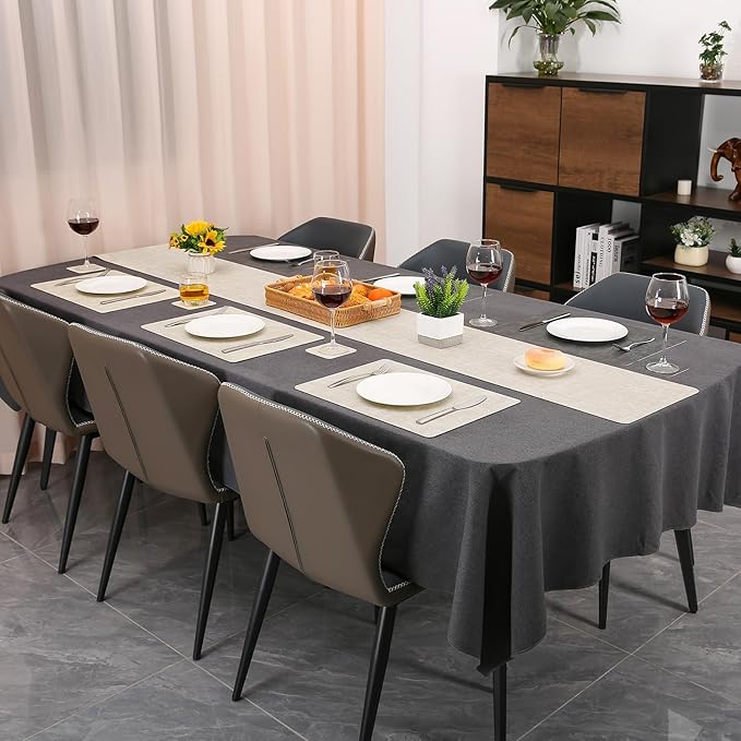 Table Runners 72 Inches Long, Dual-Sided Faux Leather Farmhouse Table Runner - Image 6