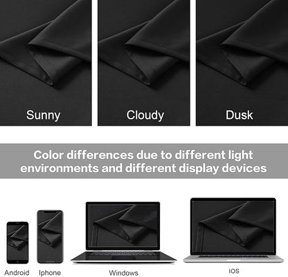 DUALIFE Black Blackout Curtains 105 Inch Long - Image 6