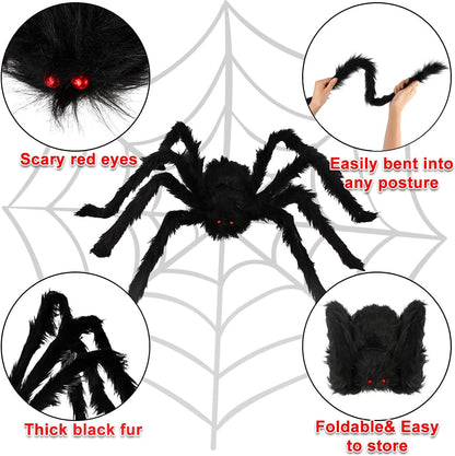 Halloween Spider Decorations 6 Pack: Giant Spider Outdoor Decoration