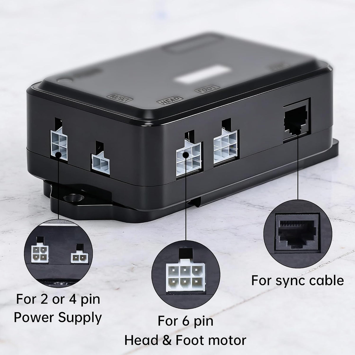 richmat adjustable bed control box hjc25 replacement with shown in use