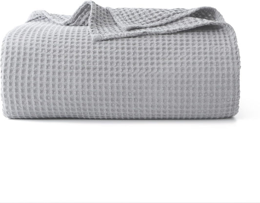 100% cotton waffle blanket for bed full size, main product view