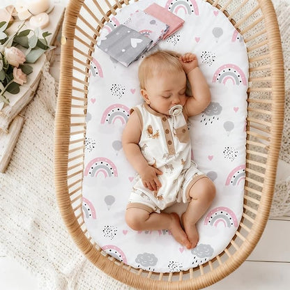 3 Pack Stretchy Bassinet Sheets - Image 6