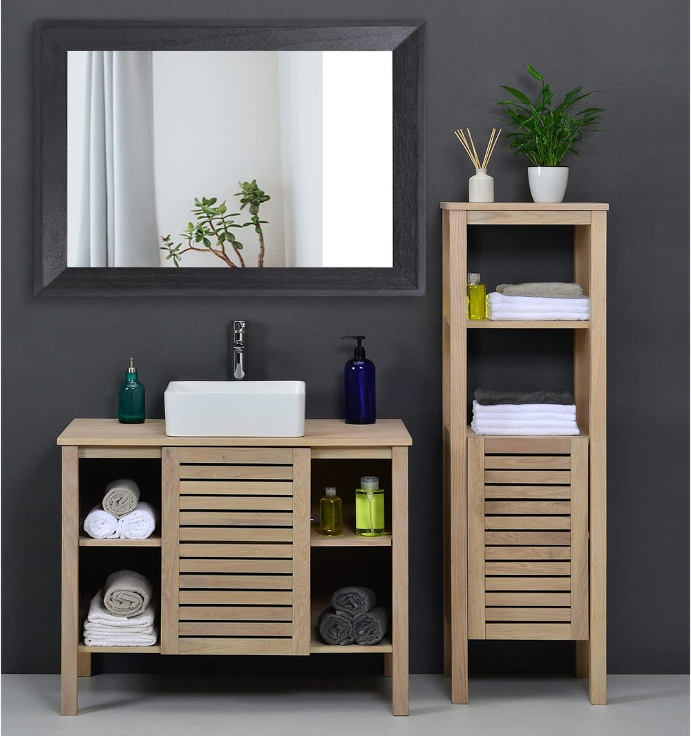 AAZZKANG Black Mirrors for Wall Rectangle Wood Framed Large 28"x20"...