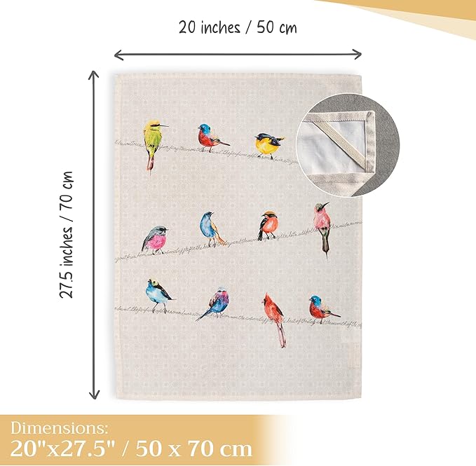 Maison d' Hermine Kitchen Towels Set of 2 100% Cotton 27.50" x 20" Reusable - Image 4