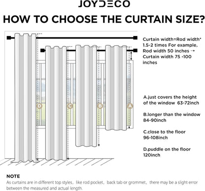joydeco blackout curtains for bedroom - 100% light on a desk or shelf