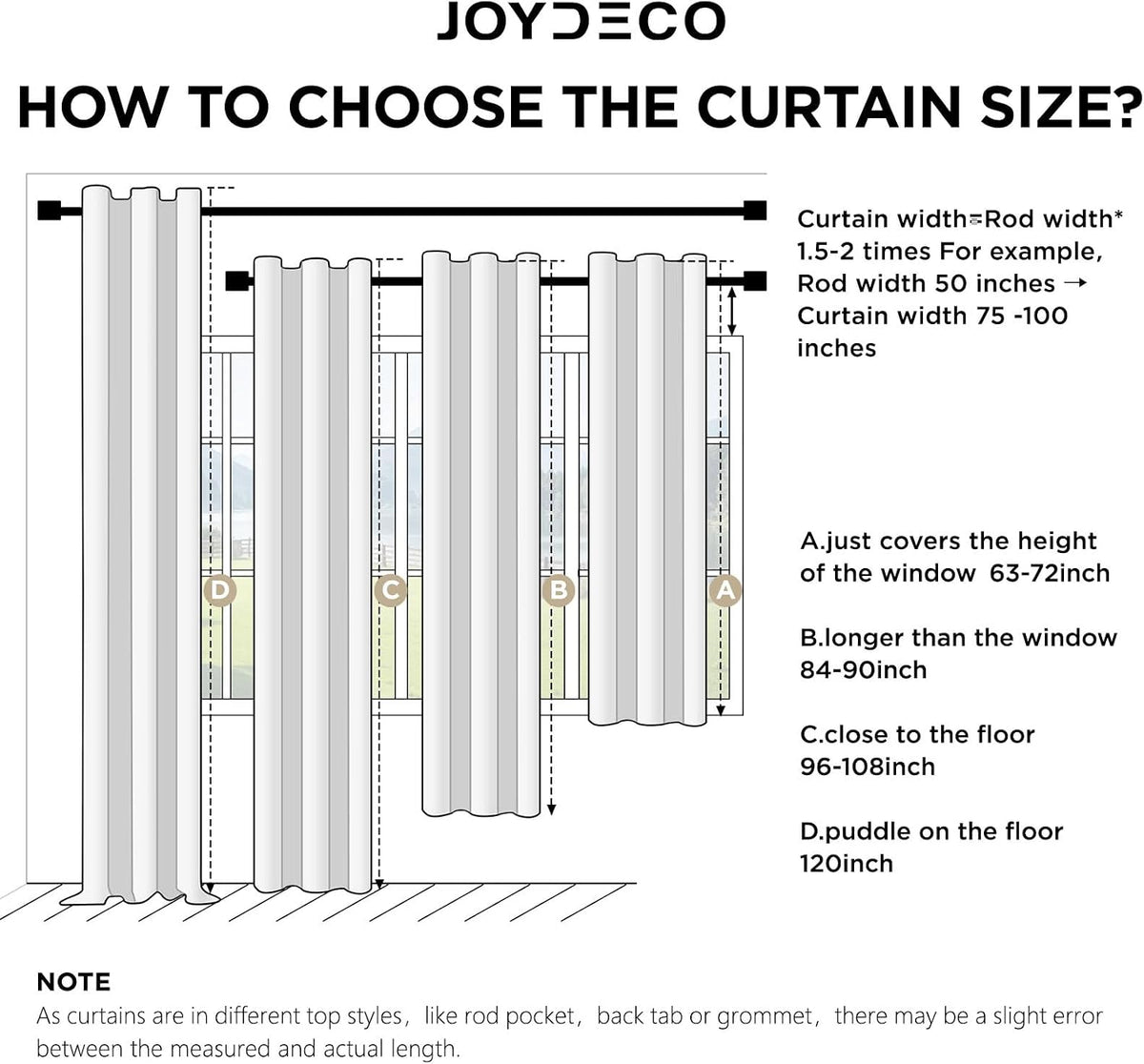 joydeco blackout curtains for bedroom - 100% light on a desk or shelf