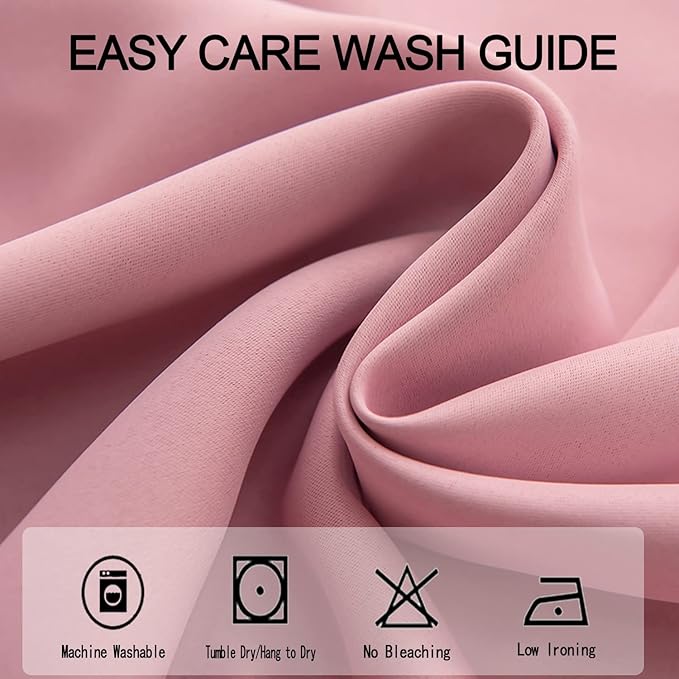 Pink Curtains for Girls Bedroom Kids Baby Room Decor Cute Double Layer Star - Image 7