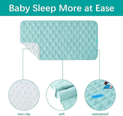 Waterproof Crib Mattress Protector Pad Cover 28" x 52", Anti Slip & Absorbent - Image 2