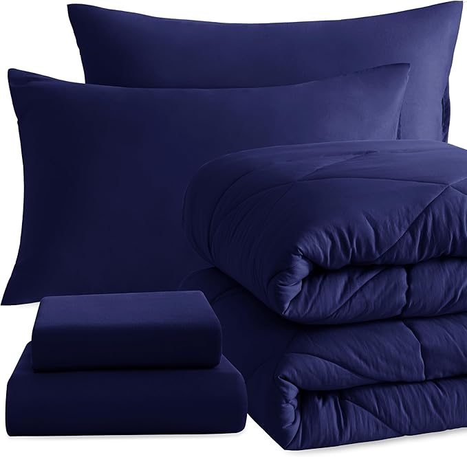 NTBAY Twin Comforter Set with Sheets, 5 Pieces Soft and Breathable Bedding Set by NTBAY