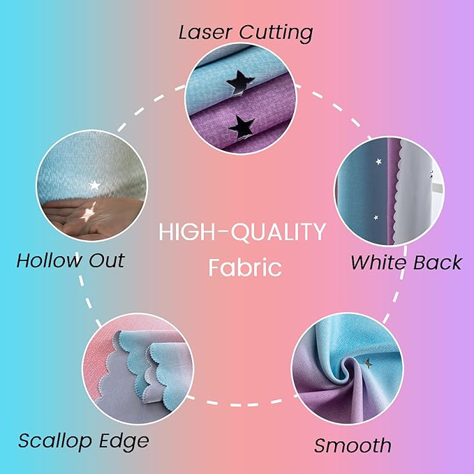 Double Layer Blackout Curtains for Girls Bedroom - Image 6