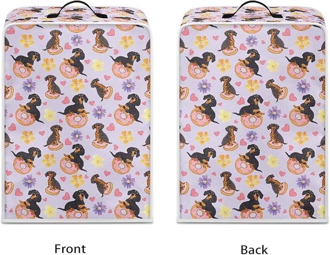Mumeson Cute Dachshund Coffee Maker Cover, Dust Resistant Washable Covers - Image 2