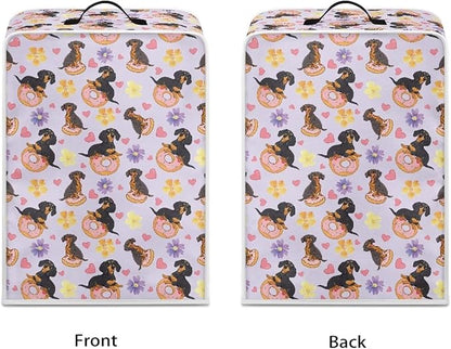 Mumeson Cute Dachshund Coffee Maker Cover, Dust Resistant Washable Covers - Image 2