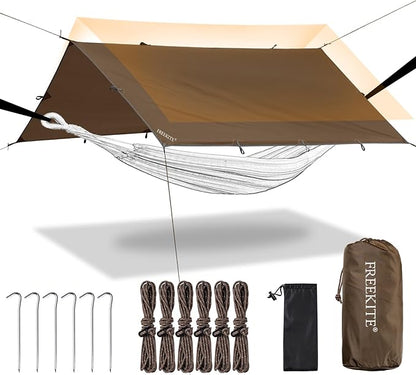Camping Tarp Tent Portable Multifunctional Bushcraft Backpacking Tear-Resistant by FREEKITE