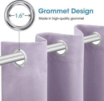 HOMEIDEAS Lilac Blackout Curtains - Image 4