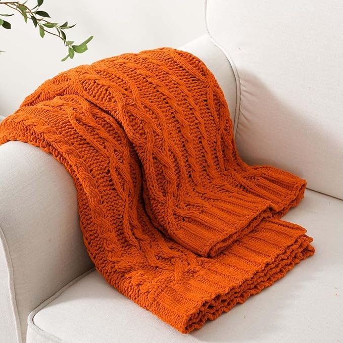 Battilo Burnt Orange Throw Blanket - Image 6
