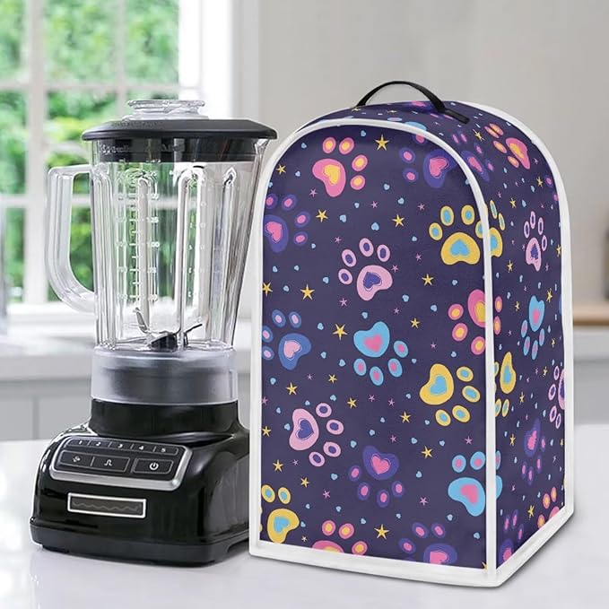 Colorful Paw Print Blender Dust Cover - Image 5