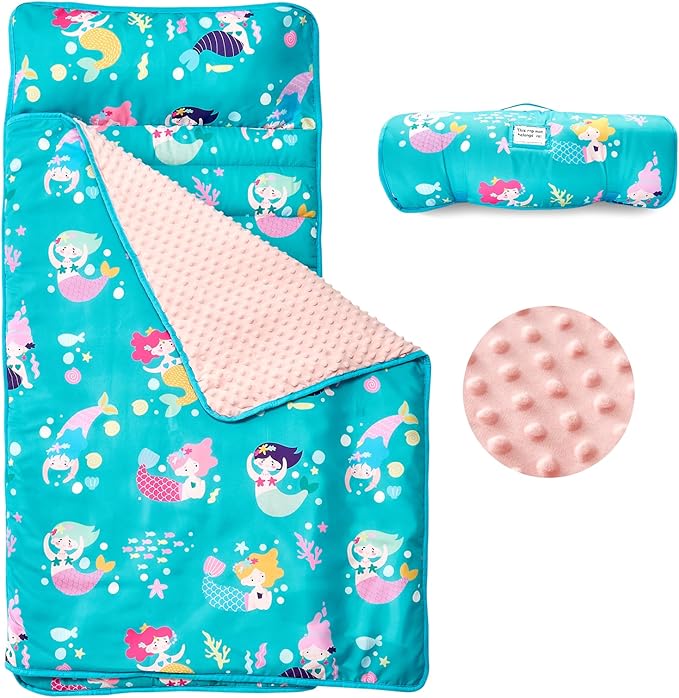beeweed Toddler Nap Mat, Rollup Design Kid Sleeping Mat by beeweed