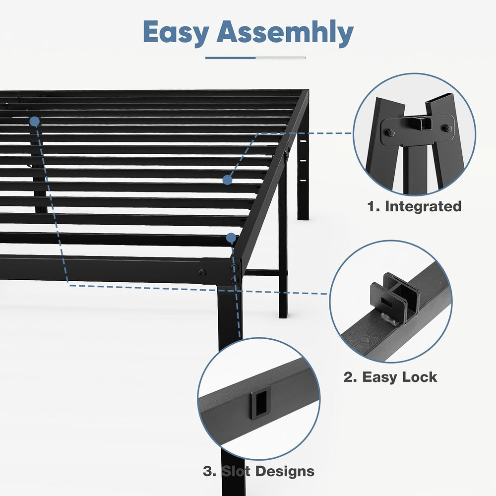 DUMOS Full Bed Frames, 16 Inch Height Metal Platform Bed Frame