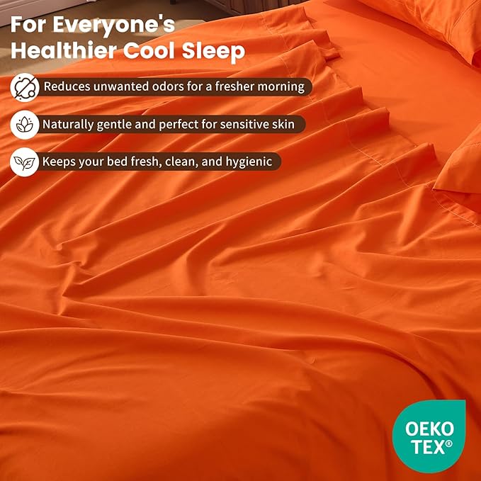 100% Linen Sheet Set King Size Extra Deep Pocket Fits 18-24 Inch Mattress - Image 5