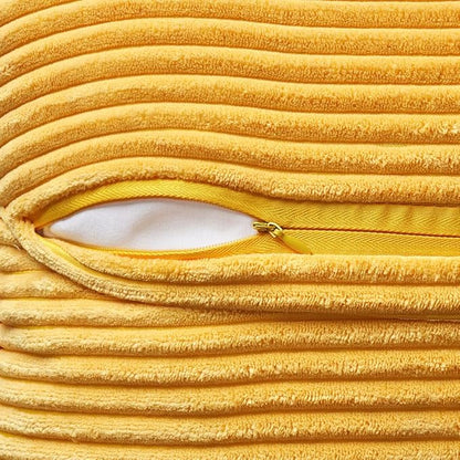 MIULEE Golden Yellow Corduroy Pillow Covers 20x20 Inch - Image 3