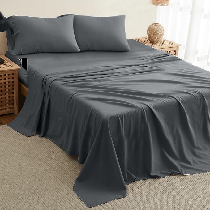 DREAMCARE Full Size Sheets – 4 pcs Cooling Sheets – up to 21” Deep Full Sheet - Image 10