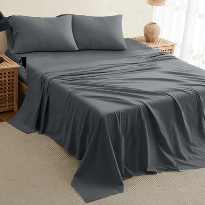 DREAMCARE Full Size Sheets – 4 pcs Cooling Sheets – up to 21” Deep Full Sheet - Image 10