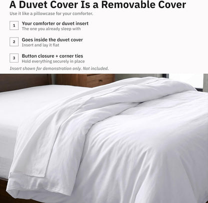 california design den luxury twin xl duvet covers, side view