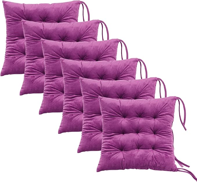 6 Pack Square Seat Cushion Chair Pads by MissSoul