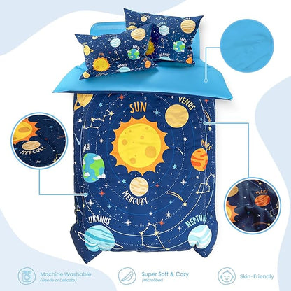 SANDJEST Solar System Duvet Cover Sets Twin Size - Image 3