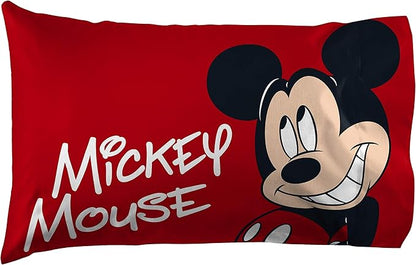 Jay Franco Disney Mickey Mouse Stripes 1 Pack Pillowcase - Image 2