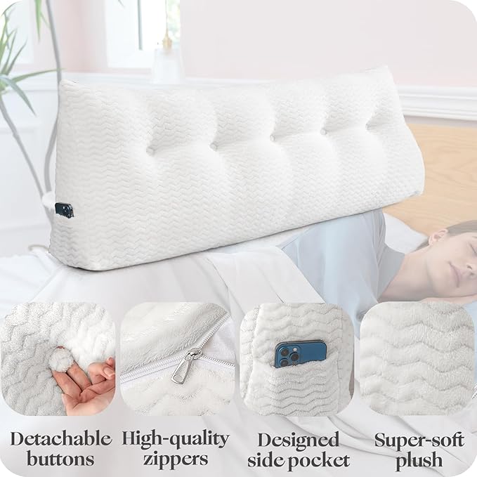Large Bolster Triangular Headboard Wedge Backrest Positioning Support Bed Rest - Image 3