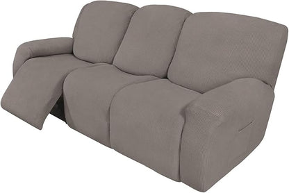 Easy-Going 8 Pieces Recliner Sofa Stretch Sofa Slipcover Sofa Cover Furniture by Easy-Going