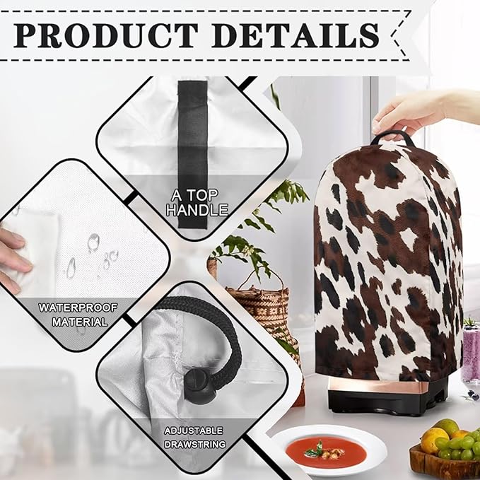 Cow Pattern Blender Cover Kitchen Blender Dust Covers - Image 5