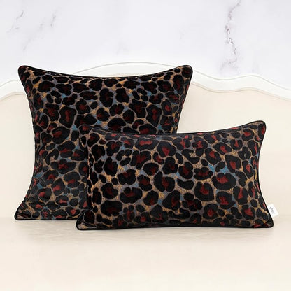 Alerfa Black Floral Throw Pillow Cover 12 x 20 Inch Cut Velvet Rectange Luxury - Image 3