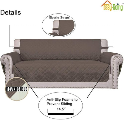 Easy-Going 4 Seater Sofa Slipcover Reversible Sofa Cover Water Resistant Couch - Image 3
