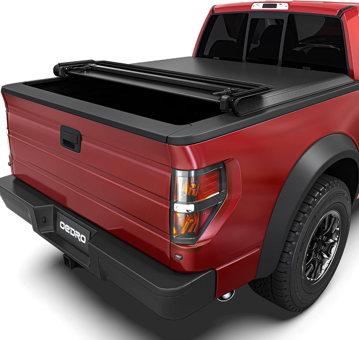 oedro soft quad-fold truck bed tonneau cover for, main product view
