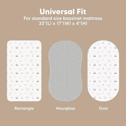 2-Pack Baby Bassinet Sheets Girl, Boy - Image 3