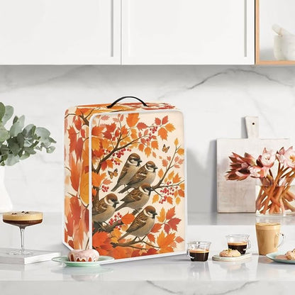 Coffee Maker Cover with Handle Maple Cardinal Dust Protection Washable Foldable - Image 3
