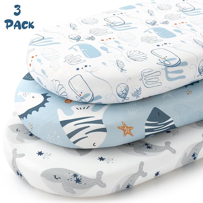 Yoofoss Bassinet Sheets for Baby, Baby Delight, Angelbliss, Soft Breathable - Image 5
