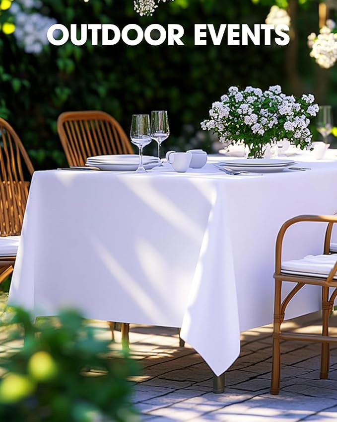 Pureegg Rectangle Table Cloth 60" x 102" – 8 Packs, Durable Polyester - Image 4