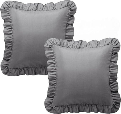 KKJIAF Ruffle Pillow Cases 18x18 Inches, Microfiber Wrinkle Resistant Pillow - Image 8