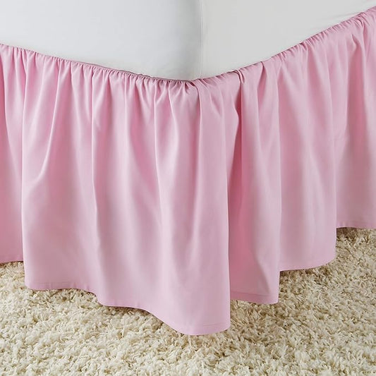 Pink Wrap Around Bed Skirts by Unknown