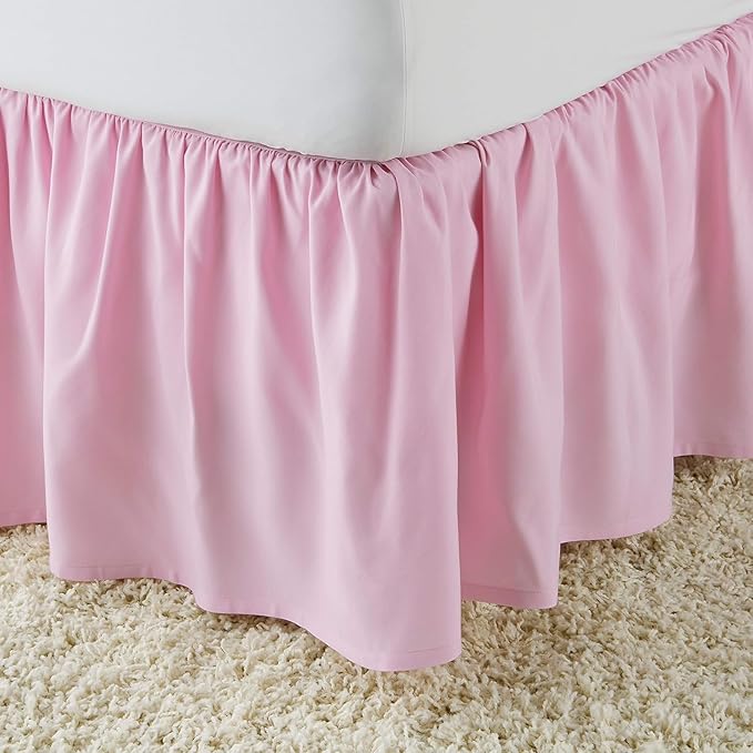 Pink Wrap Around Bed Skirts - Image 2