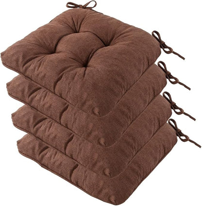 Chair Cushions for Dining Chairs, Tufted Foam Kitchen Chair, Non-Slip Seat by Unknown
